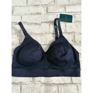 Tommy John Second Skin Triangle Bralette Size S (A-C) Navy Blue NWT